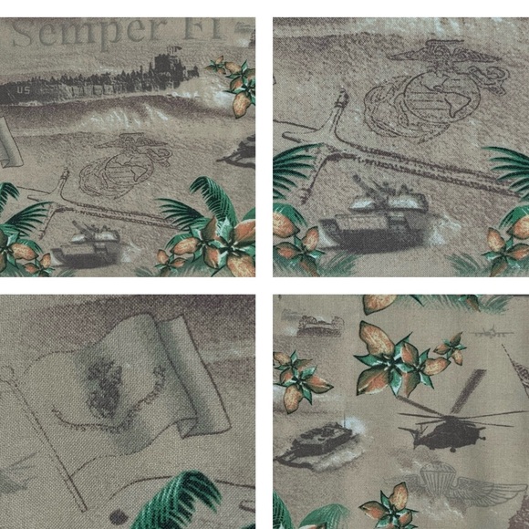 Kamp Camp Shirt Men's 2XL Cotton Beige Multi Hawaiian Tropical Button Up - Picture 17 of 17